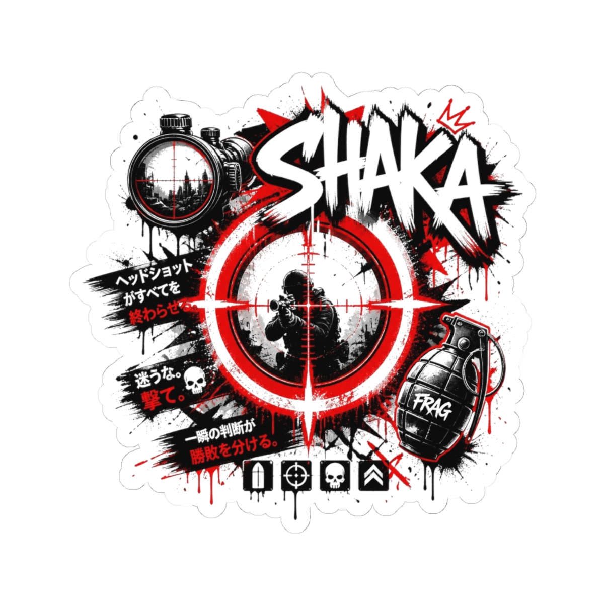 FPS Shaka "SHAKA" Sticker - alternate angle 2, merchandise