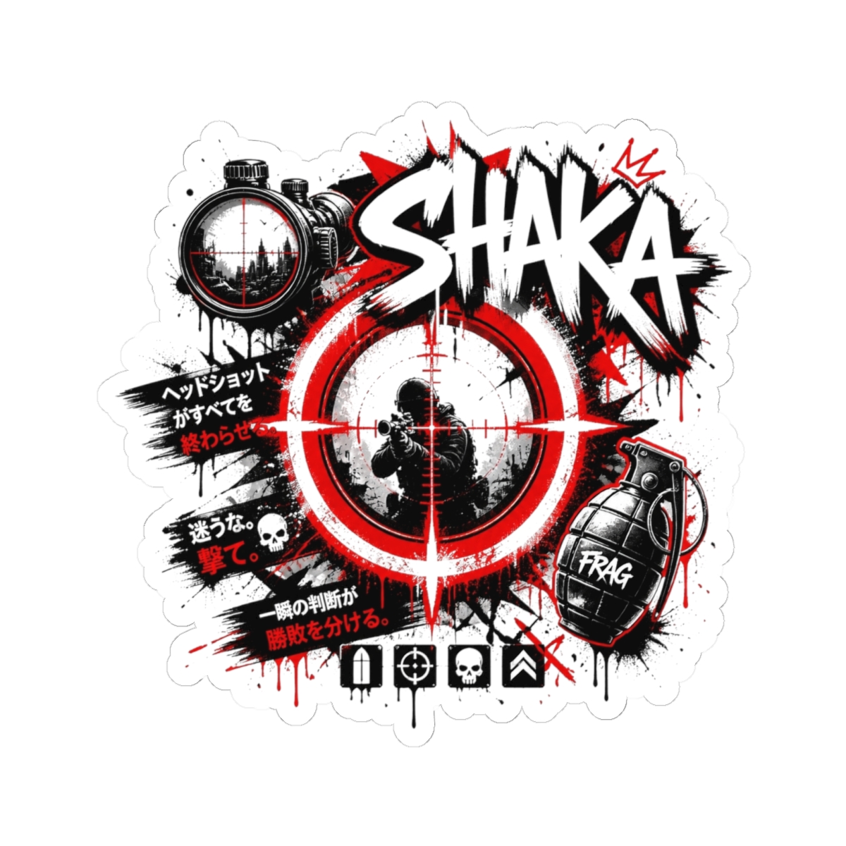 FPS Shaka "SHAKA" Sticker - FPS Shaka official Stickers merch
